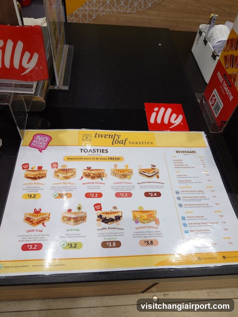 Twenty Loaf Toasties Menu