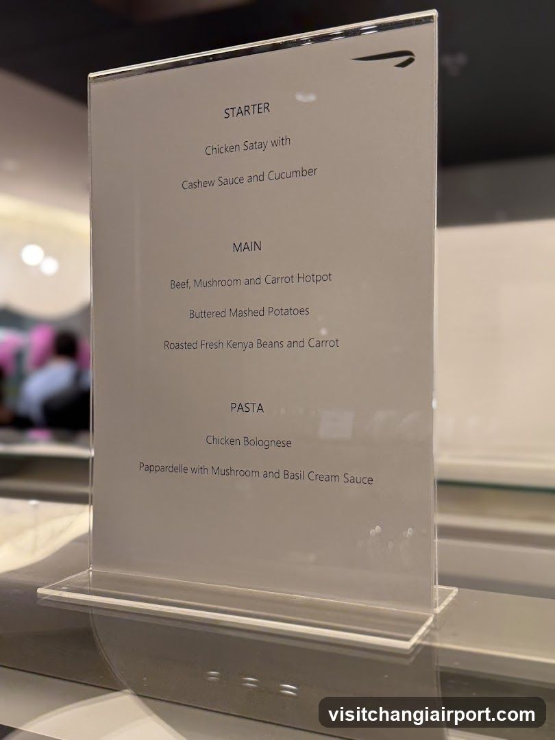 Dining Menu Display