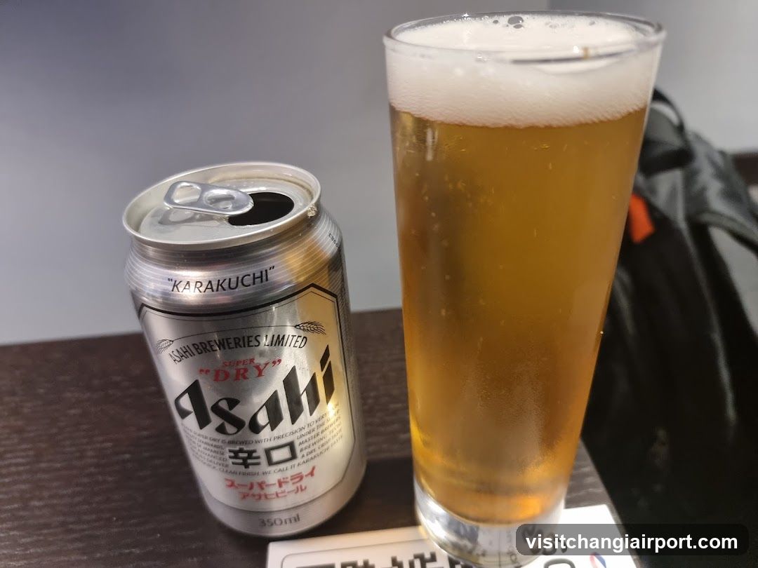 Asahi Super Dry Beer Can and Glass
