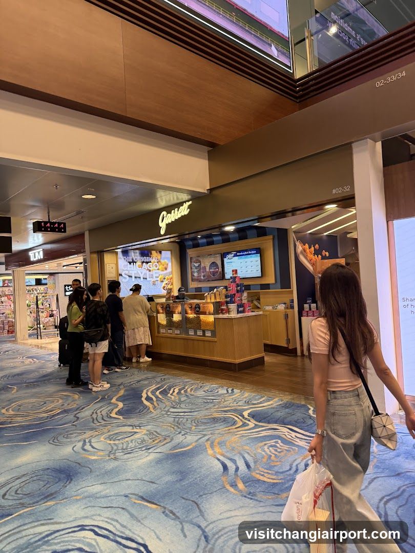 Airport Terminal Interior with Snack Shop