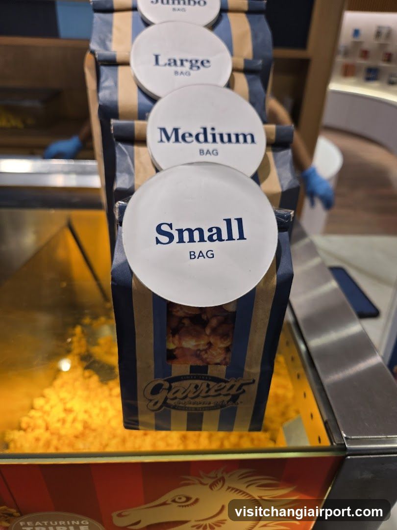 Garrett's Popcorn Bags Display