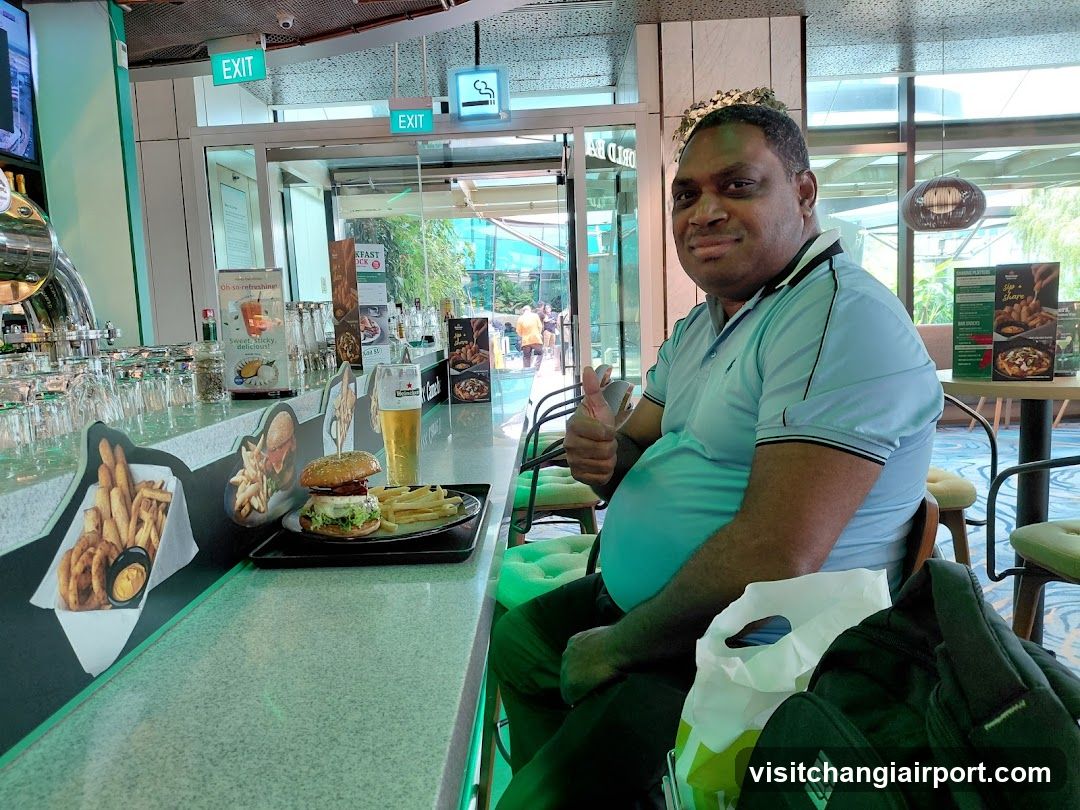 Dining at a casual eatery