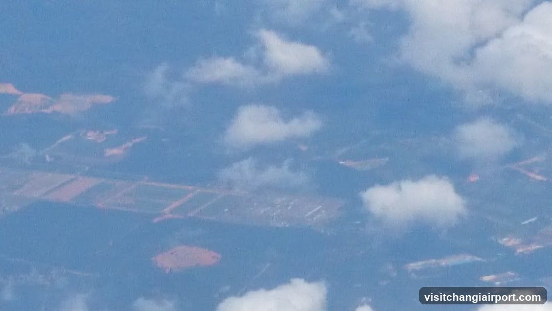 Aerial View of Clouds and Landscape