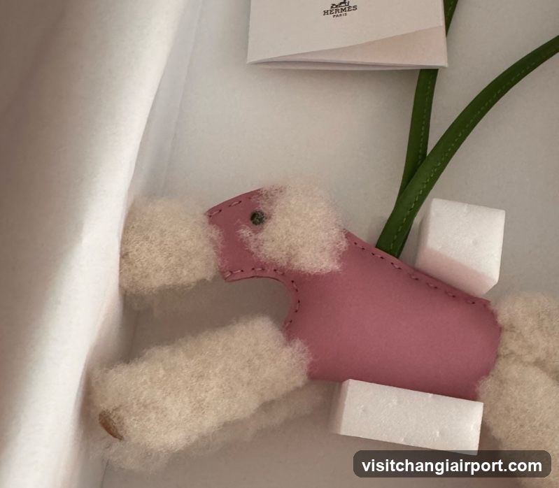 Hermes Pink Horse Keychain