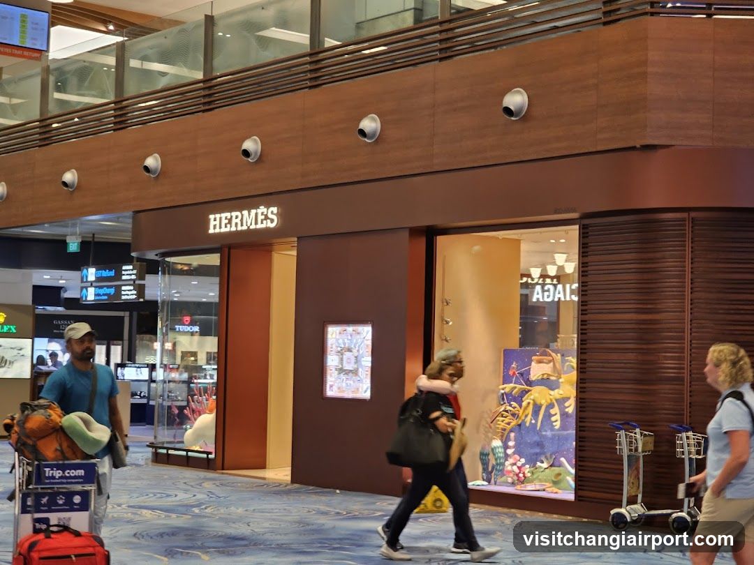 Hermes Storefront at Airport Terminal