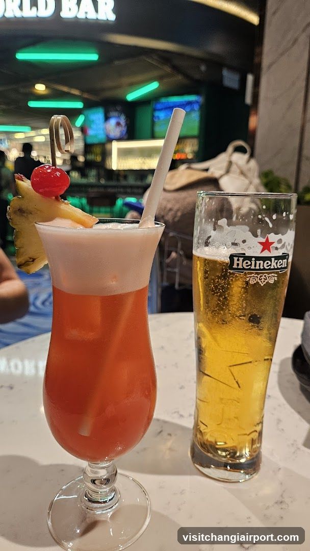 Drinks at a bar