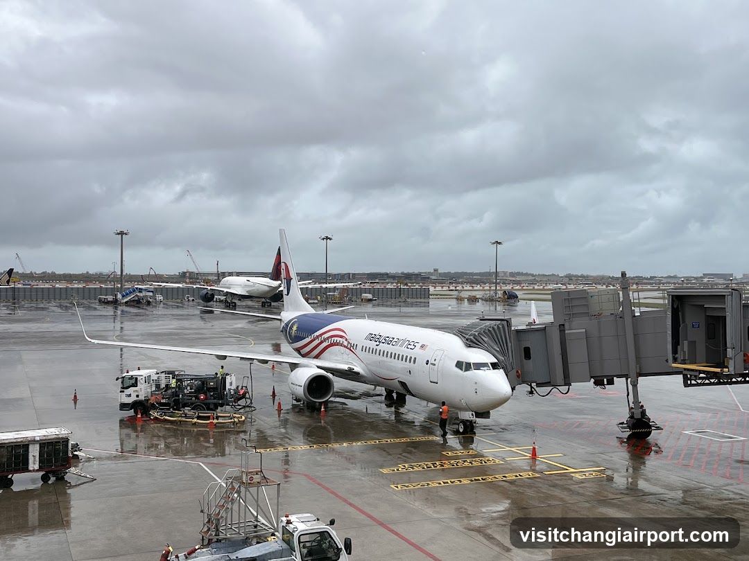 Airport Tarmac with Airplane at Gate