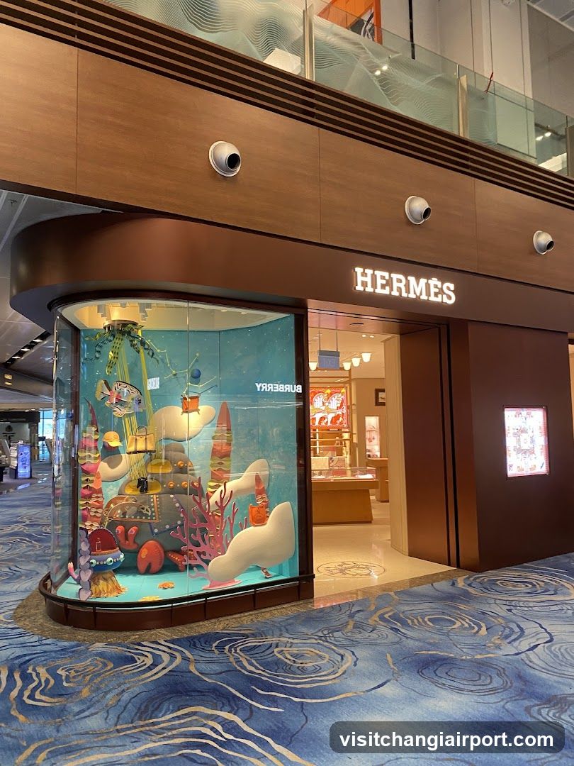 Hermes Storefront with Aquarium Display