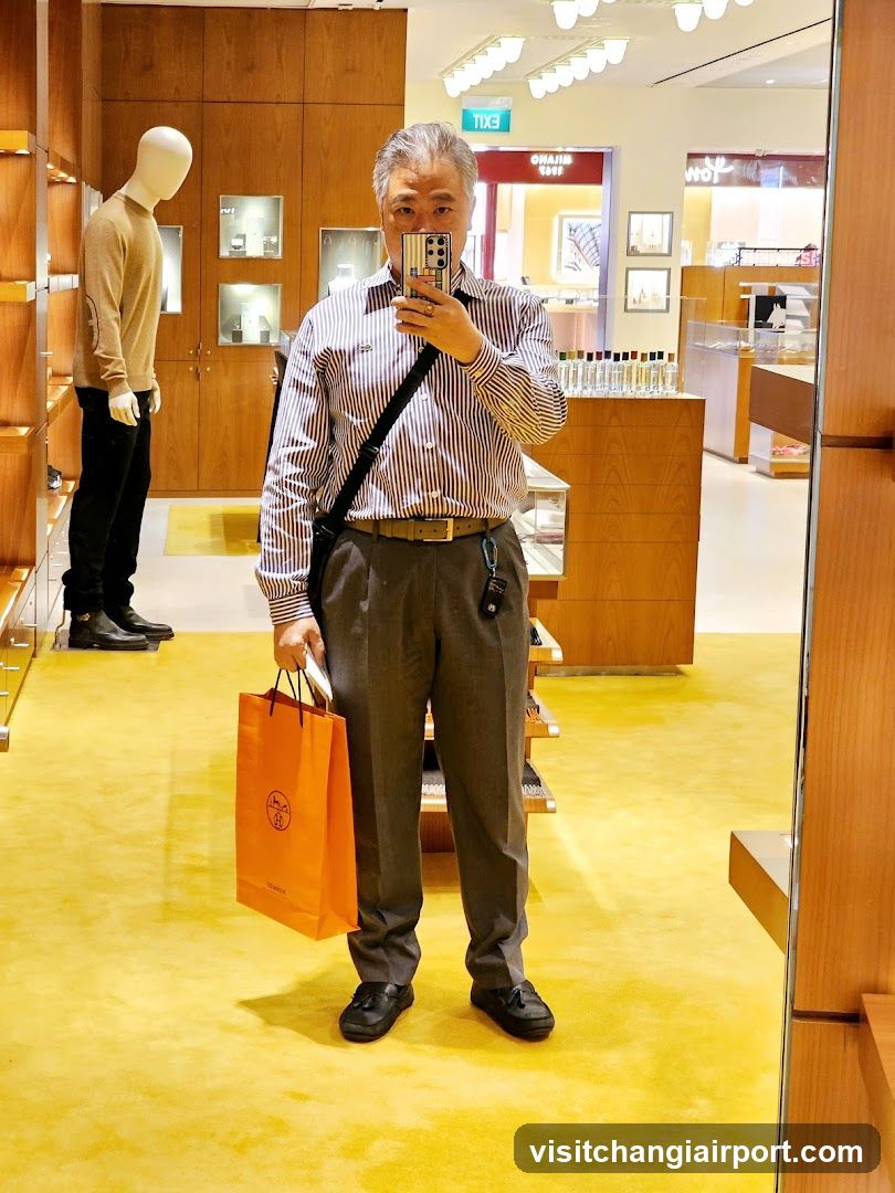 Man in Store Mirror Selfie