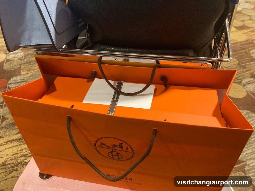 Hermes Shopping Bag with Orange Box