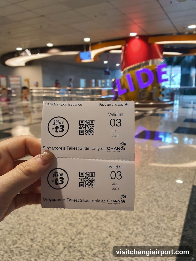 Slide Tickets at Changi Airport