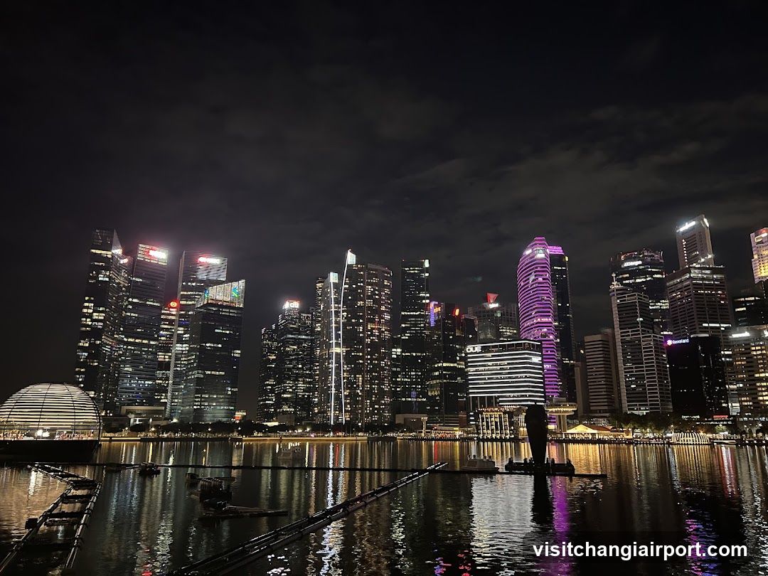 Singapore Marina Bay Skyline at Night