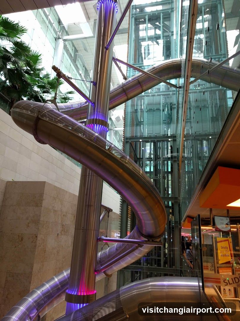 Shopping Center Interior with Sliding Ramps