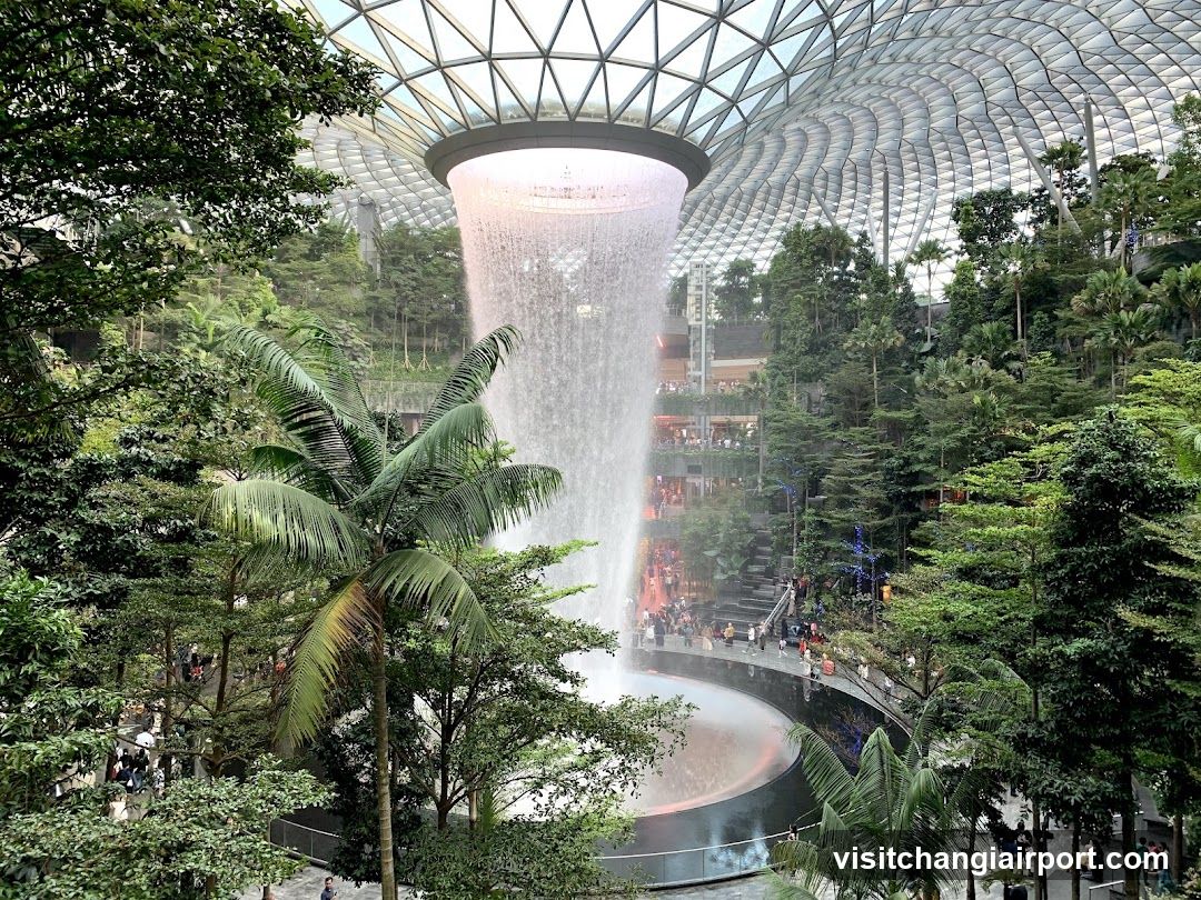 The Jewel Changi Indoor Waterfall