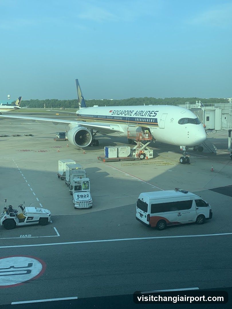 Singapore Airlines Aircraft at Airport Gate