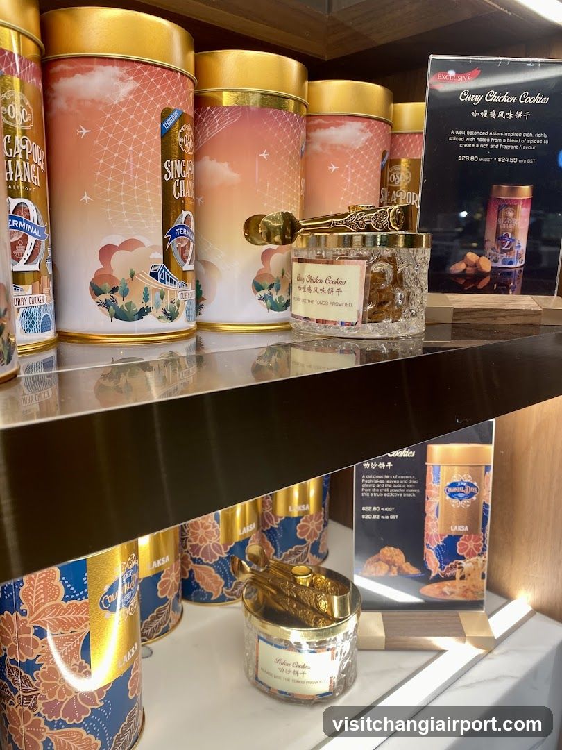 Singapore Changi Airport Snacks Display