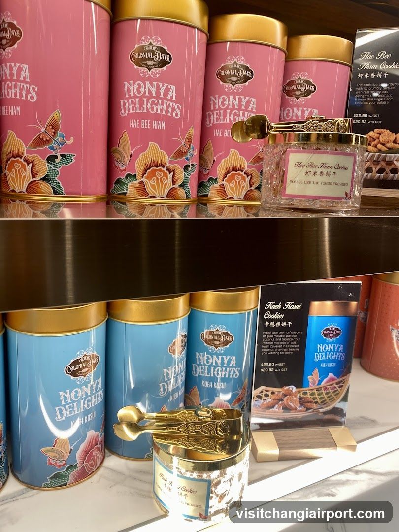 Nonya Delights Tea Cans Display