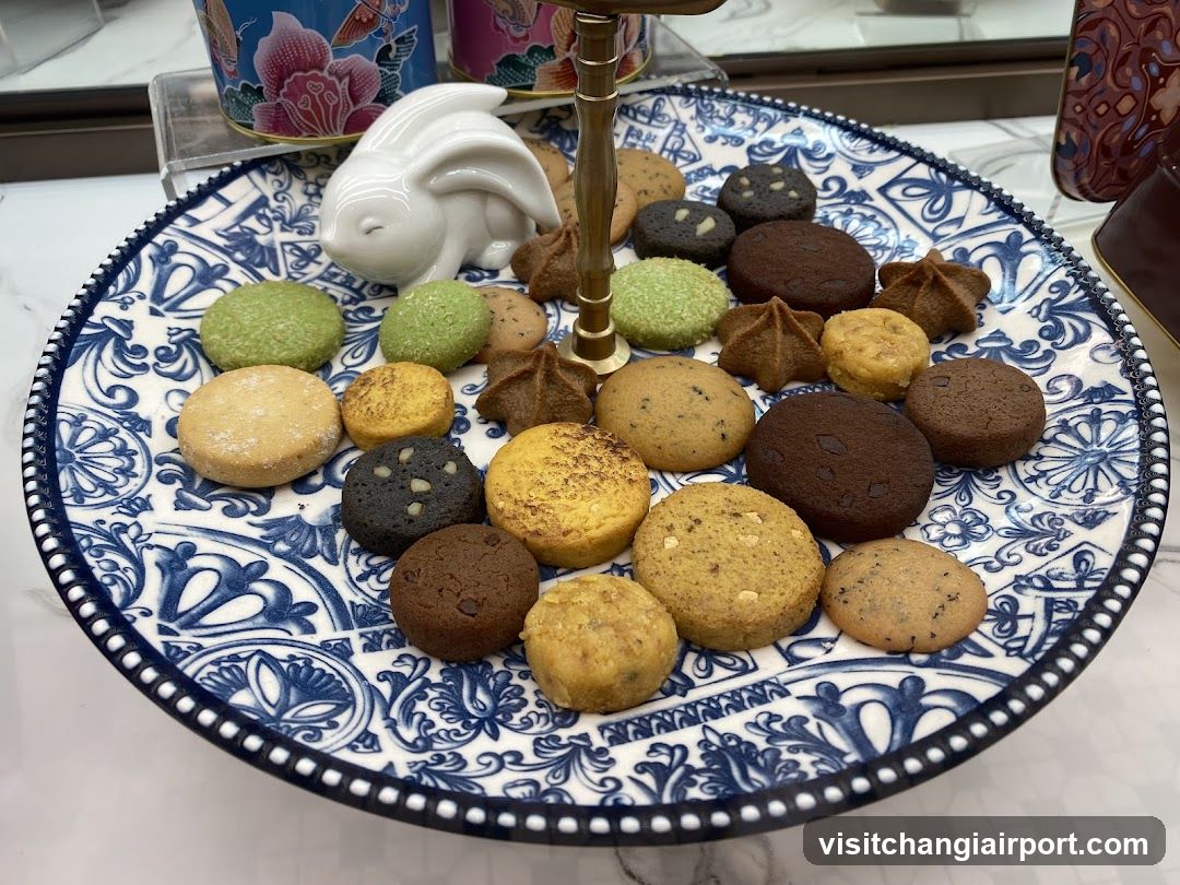 Assorted Cookies on Decorative Platter