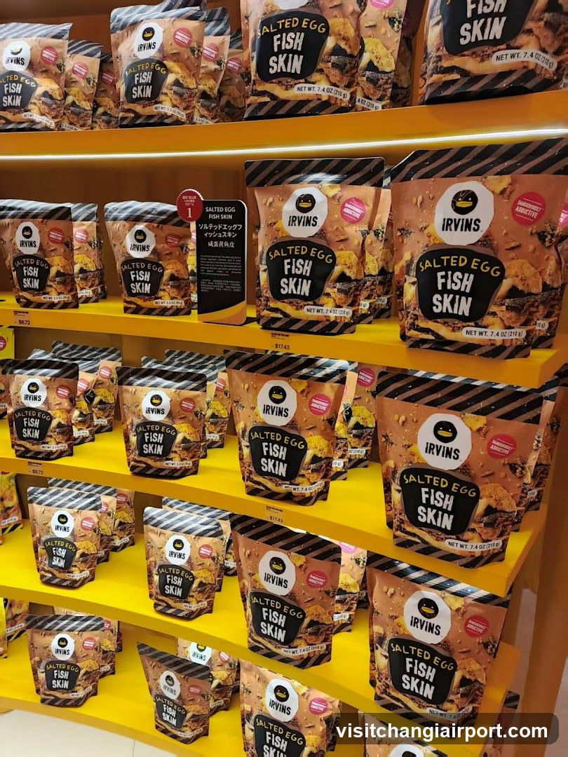 Irvin's Salted Egg Fish Skin Snacks Display