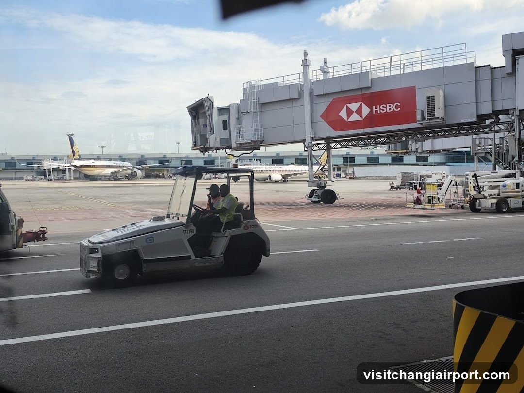 Airport Tarmac with HSBC Jet Bridge