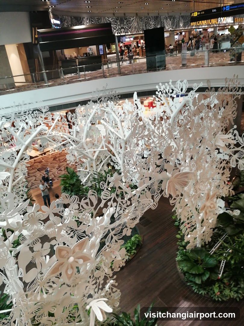 Airport Interior with Decorative Installation