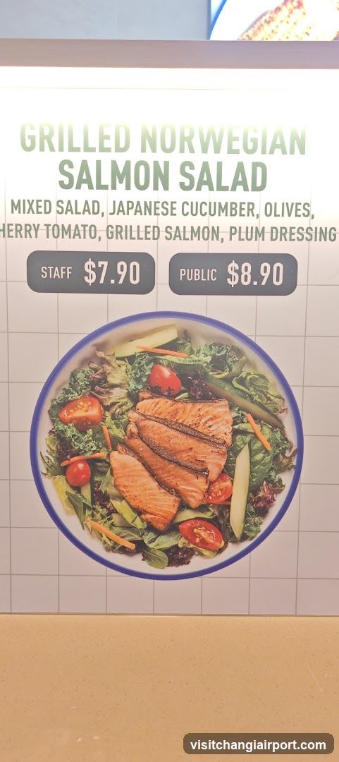 Grilled Norwegian Salmon Salad Menu Board