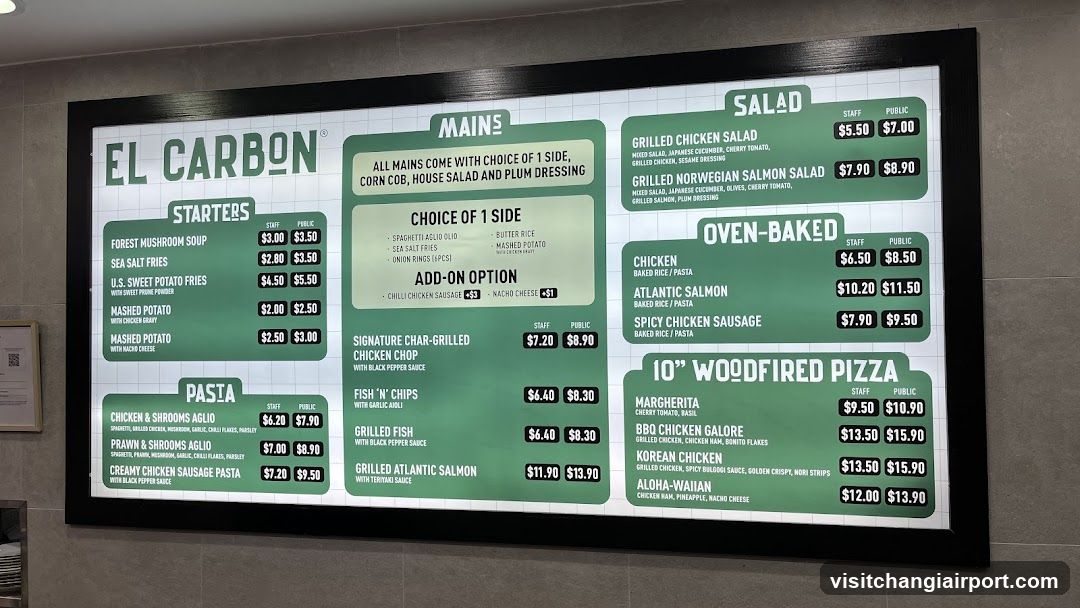 El Carbon Menu Board