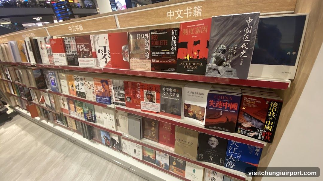 Bookshelf in a bookstore