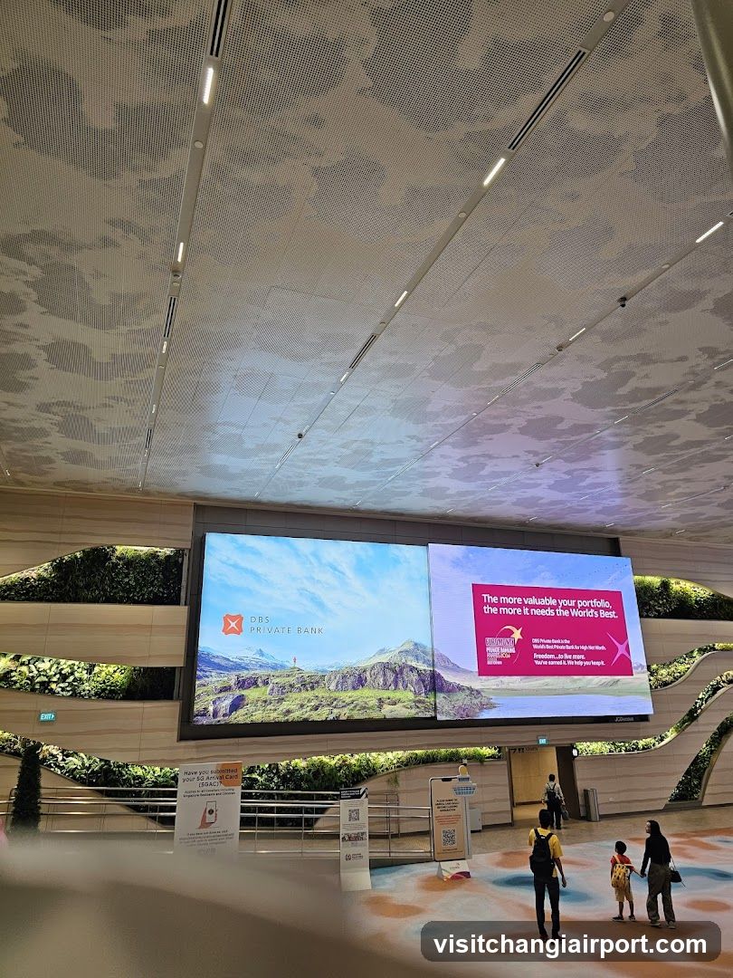 Indoor Public Space with Digital Screens