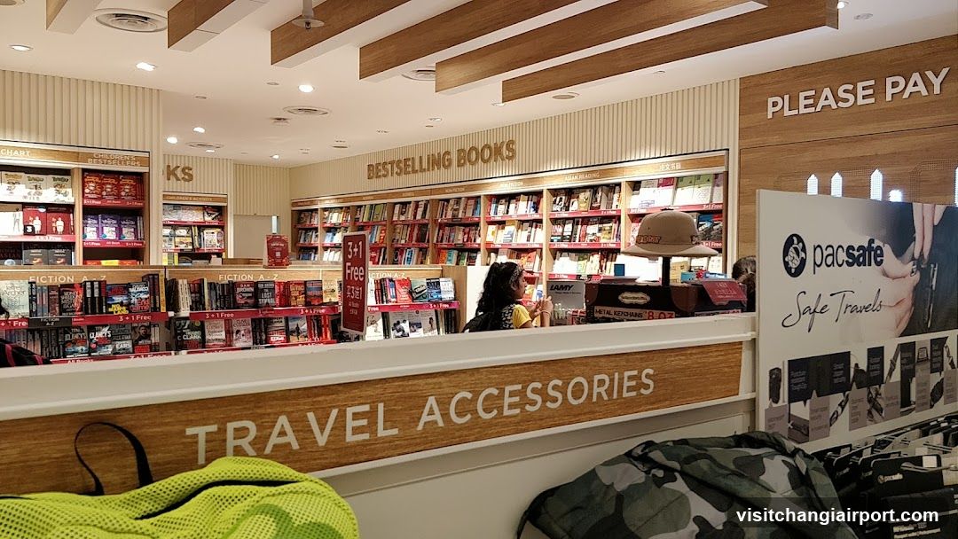 Bookstore Interior with Travel Accessories Section