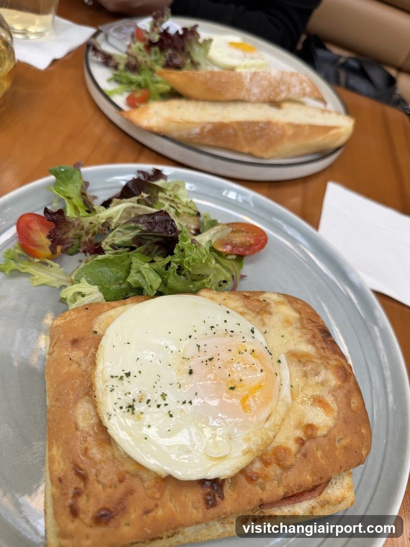 Fried Egg Sandwich with Salad