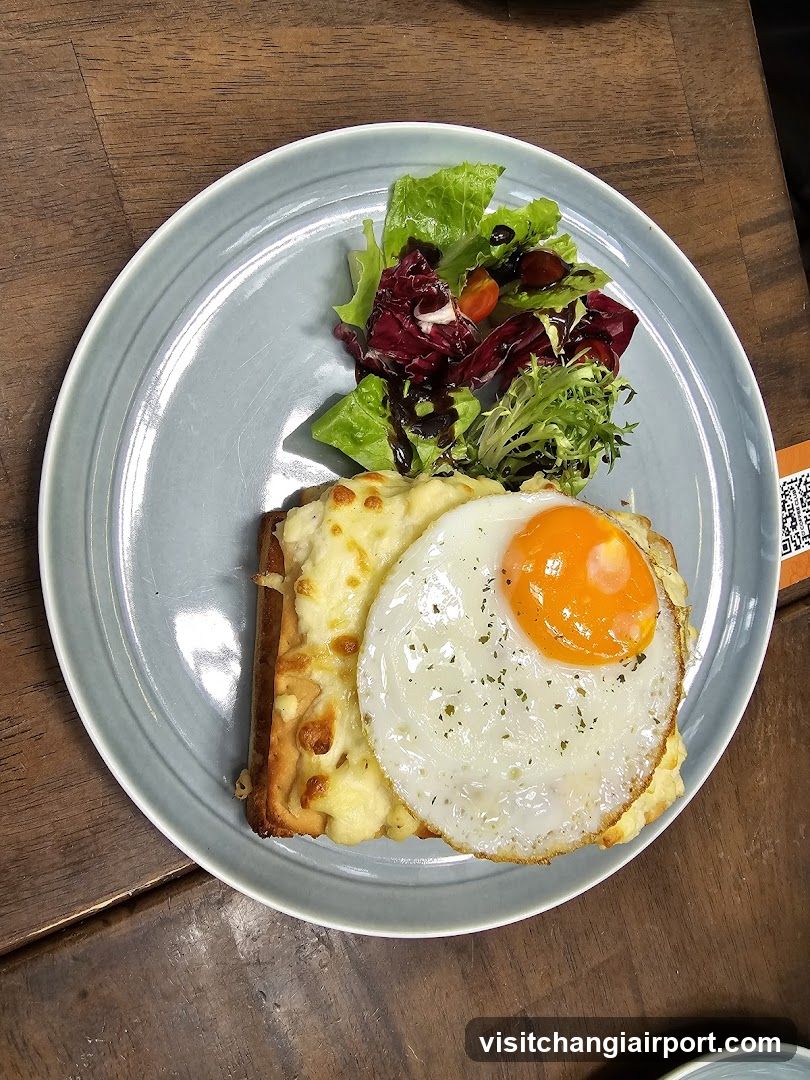 Fried Egg Toast with Salad