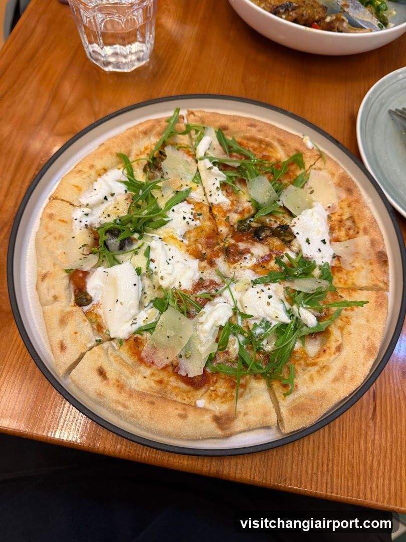 Pizza with Arugula and Cheese