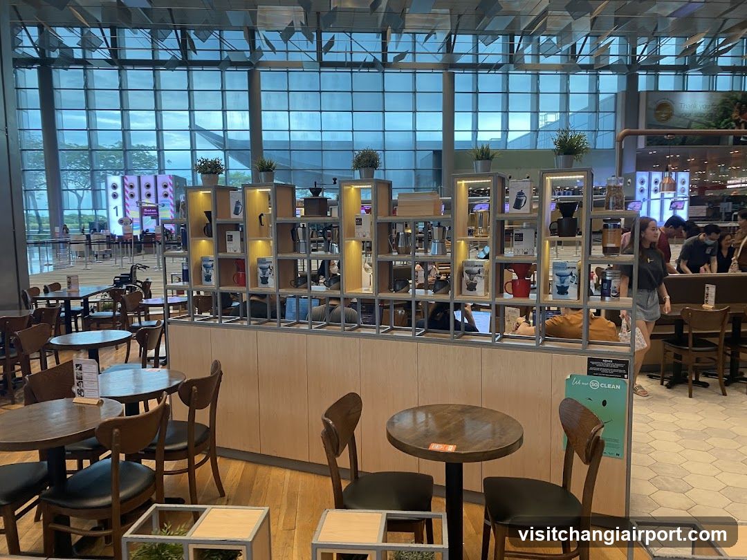 Coffee Shop Interior with Large Windows