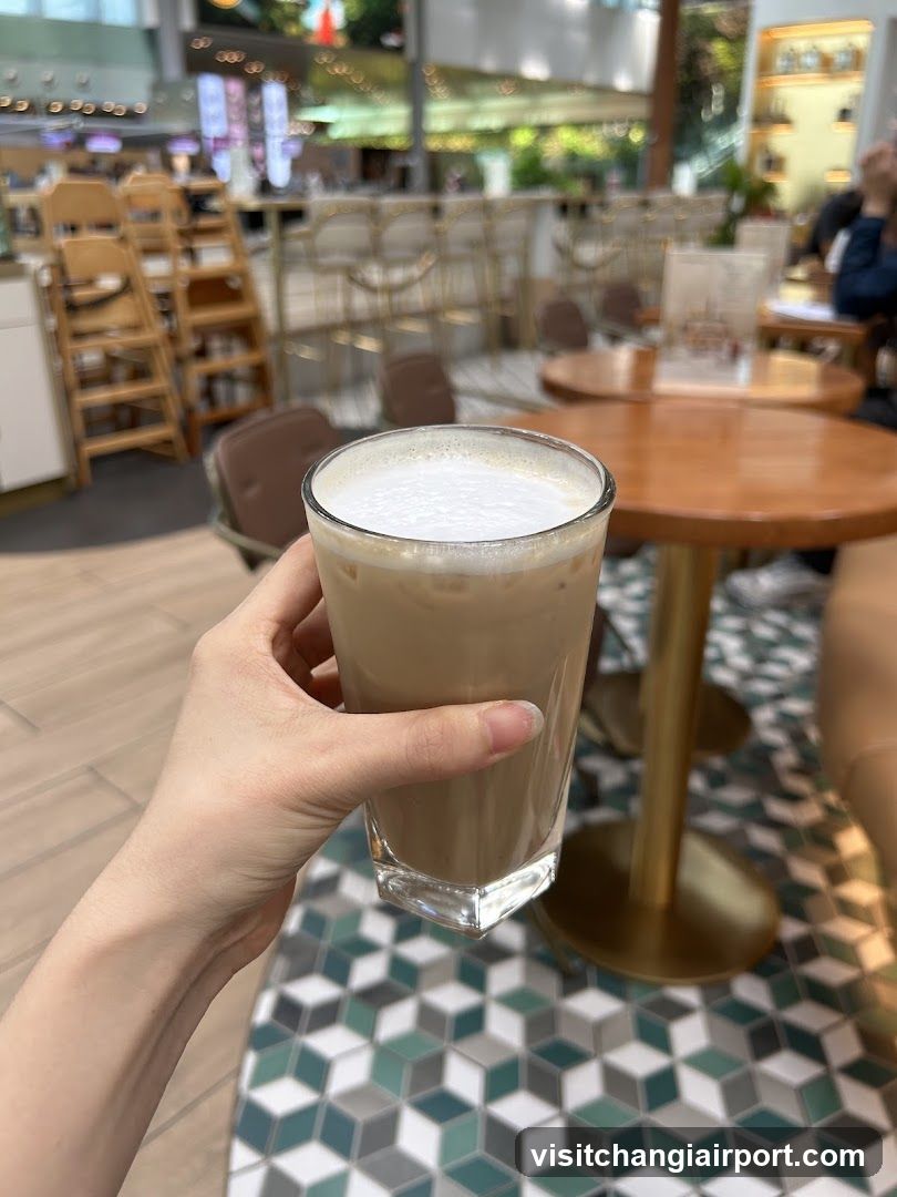 Iced Coffee in Cafe Interior