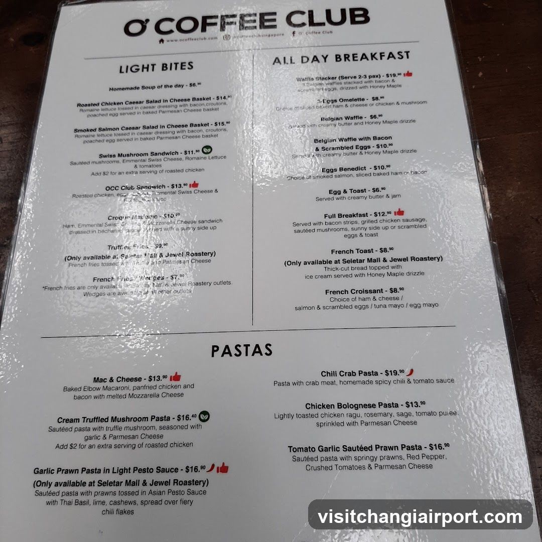 Coffee Club Menu