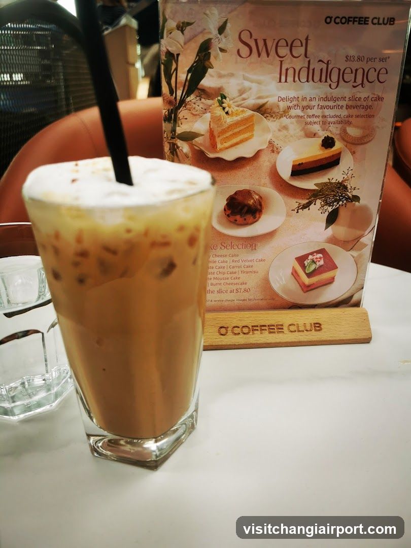 Iced Coffee and Cake Menu Display