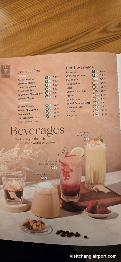Beverages Menu Page