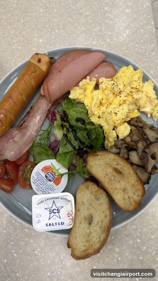 Breakfast Plate with Scrambled Eggs and Sausage