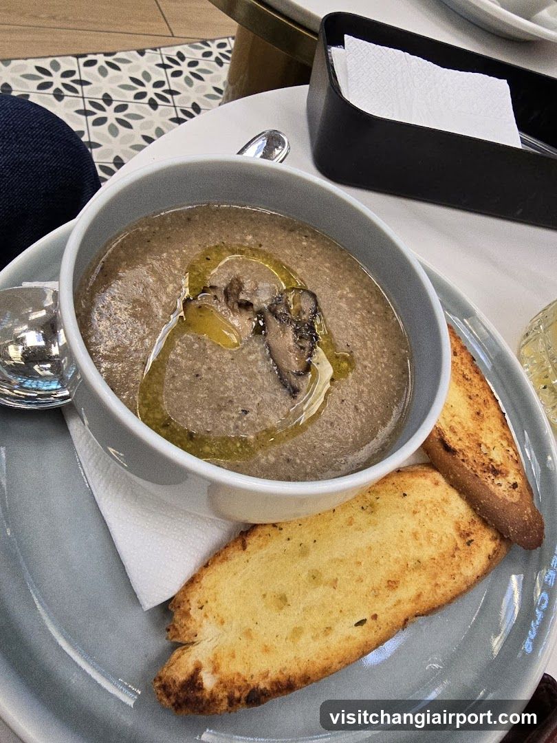 Mushroom Soup with Toast