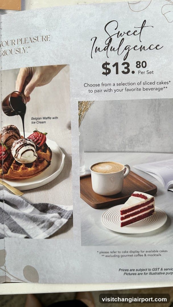 Sweet Indulgence Menu Page