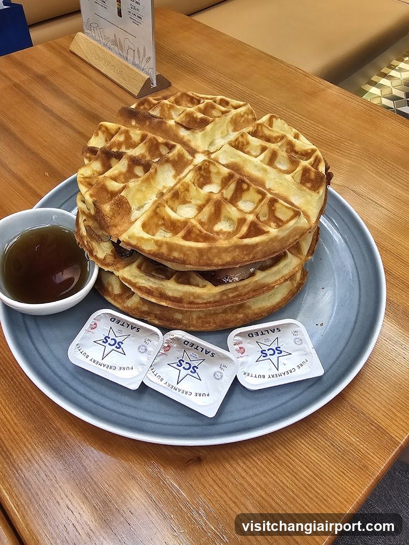 Waffles with Butter and Syrup