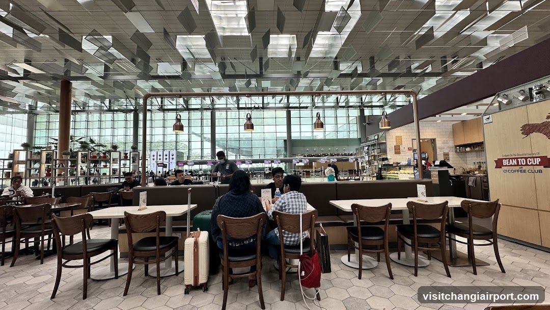 Coffee Shop Interior with Patrons