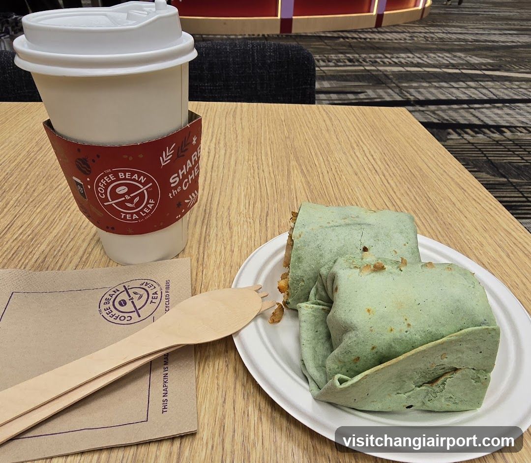 Coffee and Green Wrap at The Coffee Bean & Tea Leaf