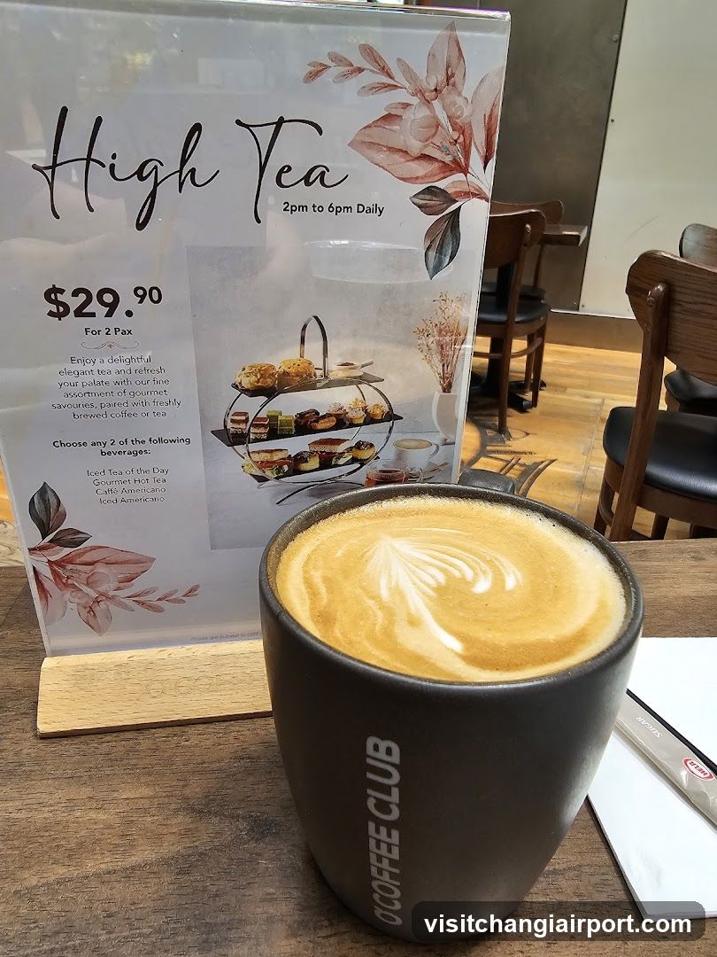 High Tea Menu Stand and Coffee Cup