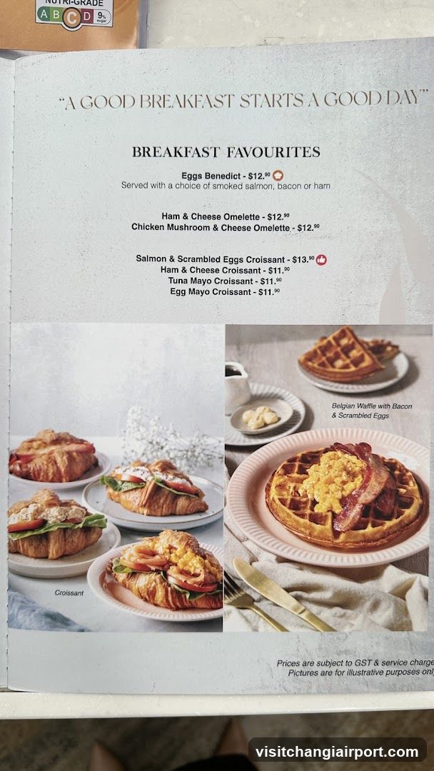 Breakfast Favourites Menu Page