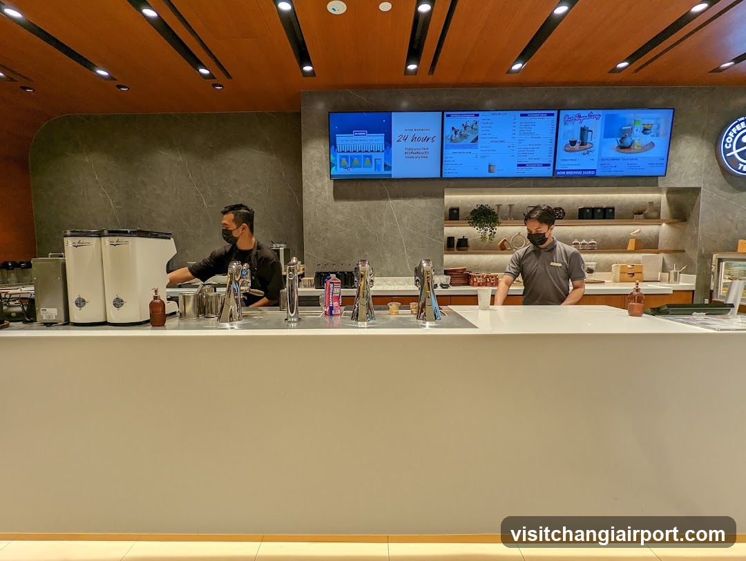 Coffee Shop Interior with Staff