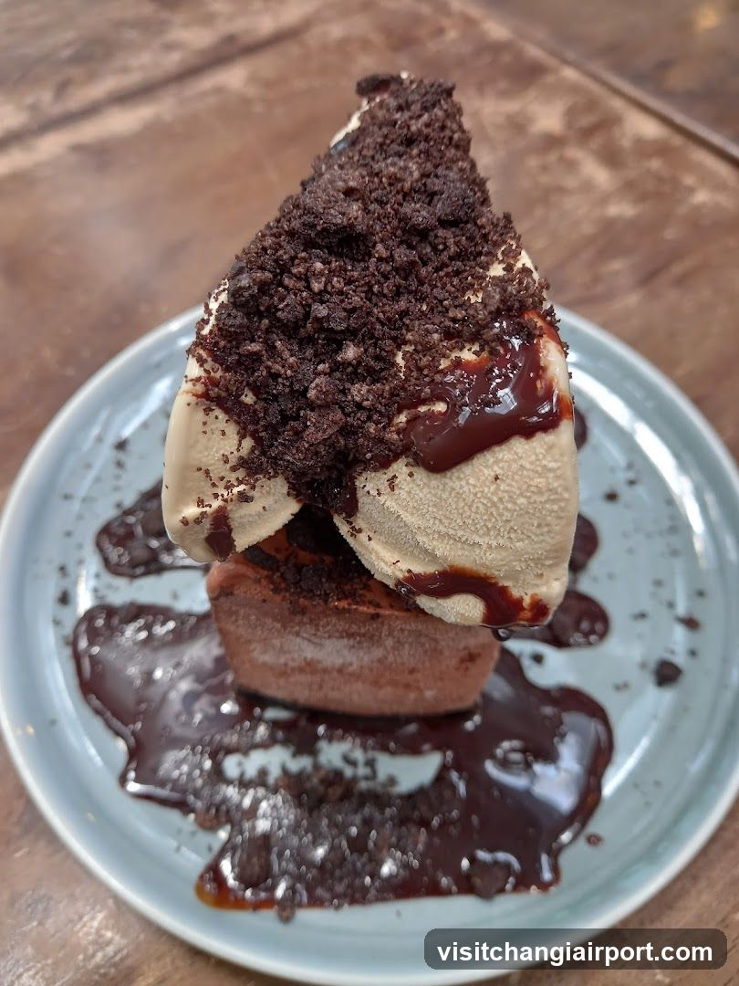 Chocolate Dessert with Ice Cream