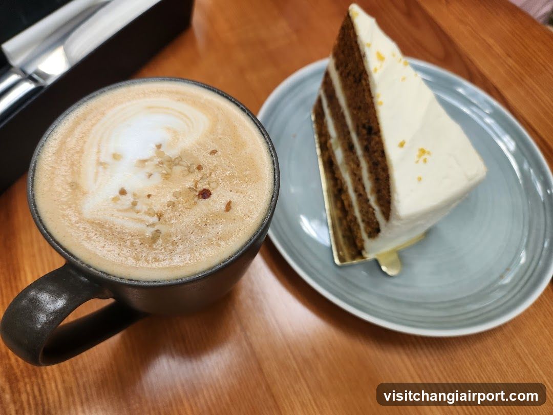 Latte and Cake Slice