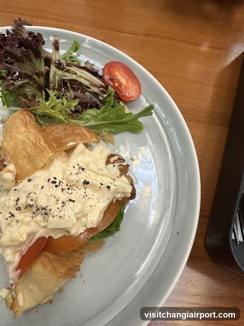 Croissant Sandwich with Salad